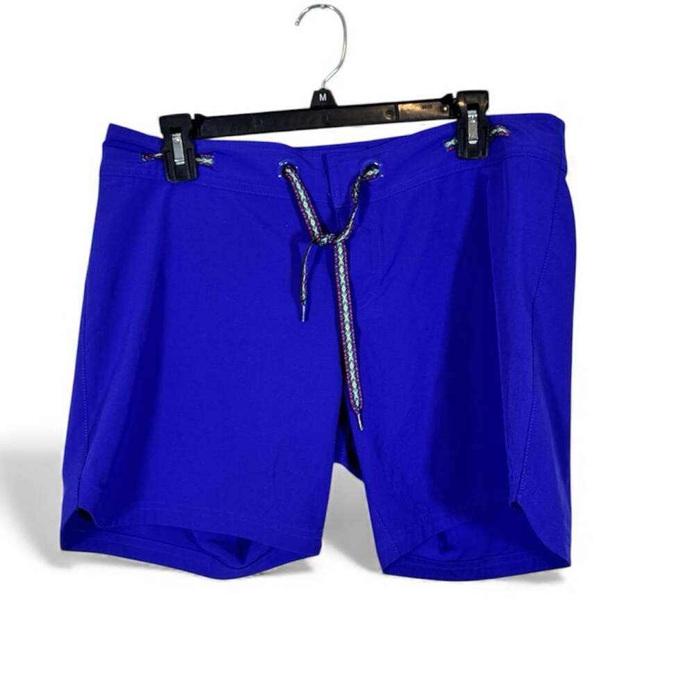Prana Blue Board Shorts Women’s M Beachy Summer Athletic Gorpcore Drawstring
